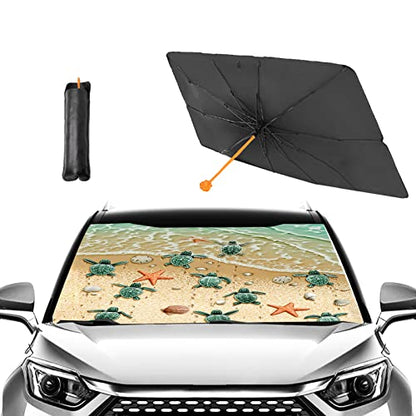 Ocean Sea Turtle Umbrella Sunshade for Car (One Size / Ocean Sea Turtle)