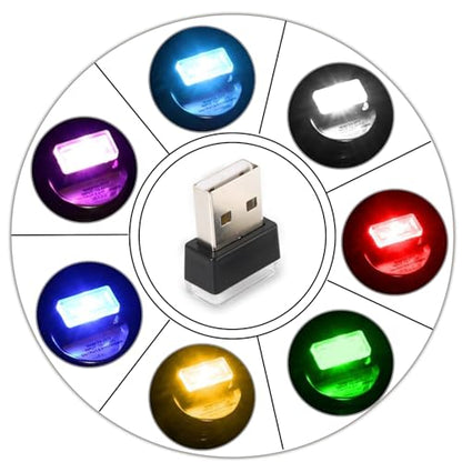 7PCS USB LED Car Interior Atmosphere Lamp (colorful)
