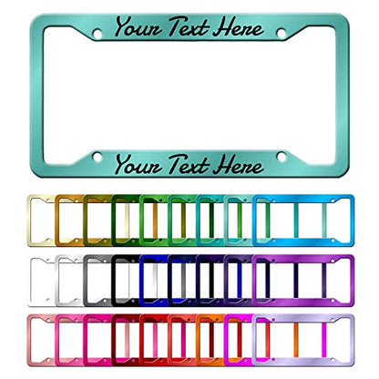 Custom License Plate Personalized Your Own Text Front Tag License Plate for Cars (Multicolor)