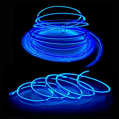 El Wire Blue Interior Car LED Strip Lights (Blue / 5 M)