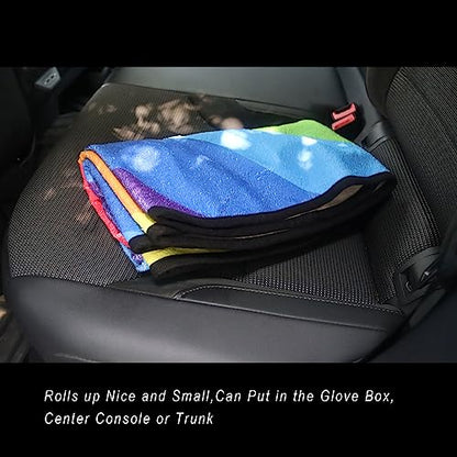 Car Seat Cover Protector Front Seats (2Pcs Front Seat Towel / Rainbow)