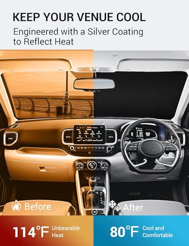 Custom Fit Car Windshield Sun Shade for 2020 (Hyundai Venue 2020-2025 2026)