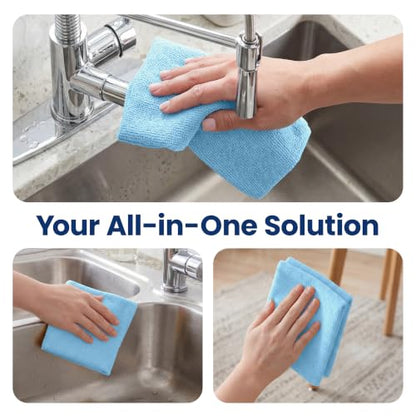Microfiber Cleaning Cloth Roll (75 Count (Pack of 1) / Blue)
