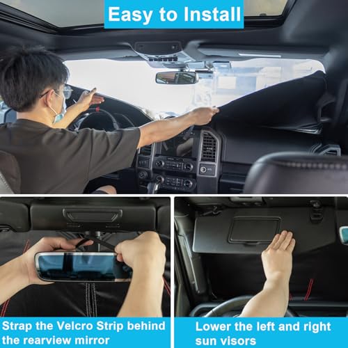 Premium Windshield Sun Shade for 2018 (for Wrangler JL 2018-2026/Gladiator 2020-2026)
