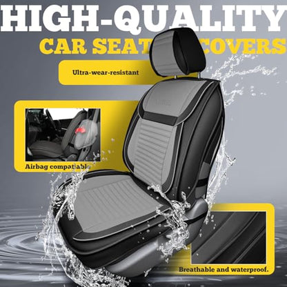 Front Car Seat Covers (Gray+Black / Front)