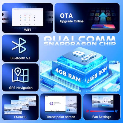 8 Core 4G+64G Car Stereo Radio for Toyota Corolla 2009