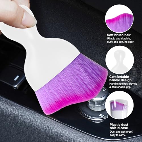 Car Detailing Brush (White/Purple / 1 PC)