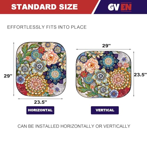 Windshield Sun Shade for Car 2 (Florals / Standard)