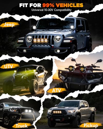 XP Ultra Series 3 Inch LED Pod Offroad Light with DRL & Turn Signal (XP-Ultra 3 Inch Amber/White Combo & DRL)