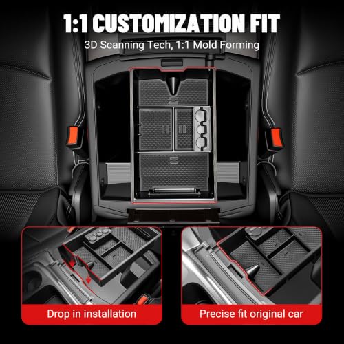 Lower Center Console Organizer Fit for Dodge Ram 1500 2009 (Fit for Dodge RAM 2013-2018 B)