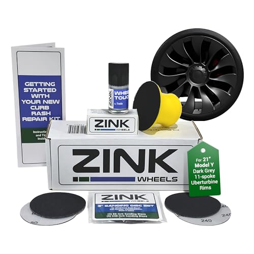 Premium Tesla Wheel Curb Rash Repair Kit for Model Y 21 (Tesla Model Y / 21" Charcoal Grey Uberturbine Performance)
