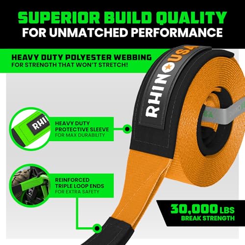 Recovery Tow Strap (Orange / 3in x 20ft)