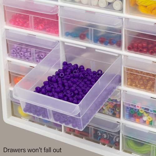 24 Drawer Plastic Storage Cabinet (White / 24 Drawer / 1 Pack)