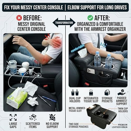 Car Armrest Cover (Coffee)