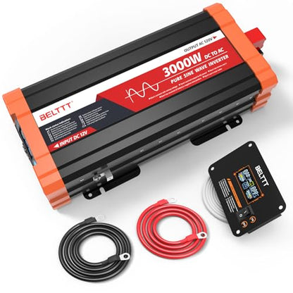 3000W Pure Sine Wave Inverter 12V DC to 120V AC (3000W)