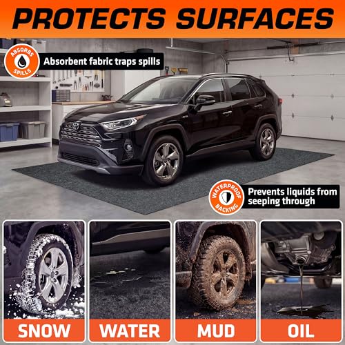 Premium Original Small Vehicle Garage Floor Mat (7'4" x 8'4" (Rectangular))
