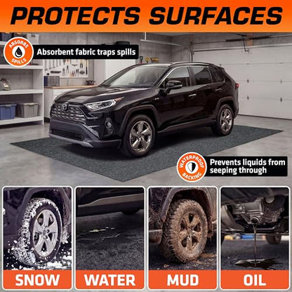 Premium Original Small Vehicle Garage Floor Mat (7'4" x 8'4" (Rectangular))