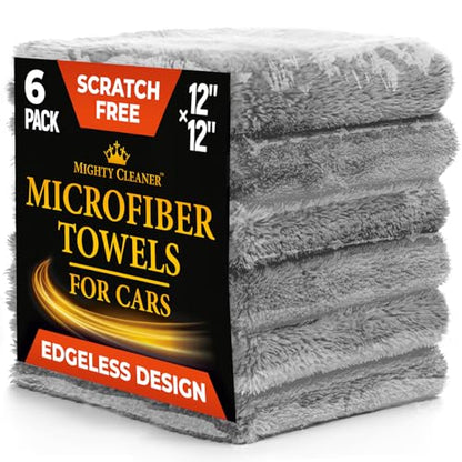 Edgeless Microfiber Car Towels (Gray)