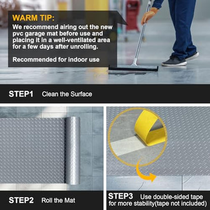 4x8FT Garage Floor Mat (4*8FT / Grey)