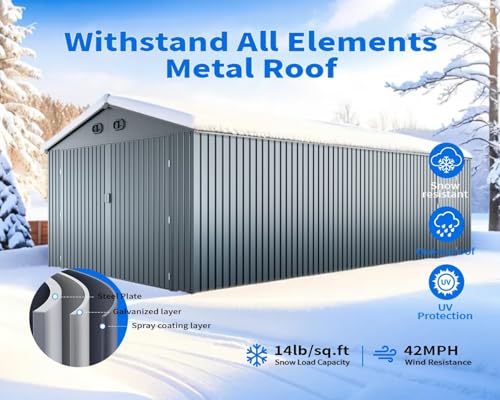 13x20 Outdoor Storage Shed (20x13 FT/Standard / Dark Gray)