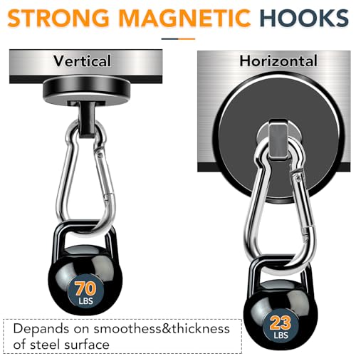 Magnetic Hooks Heavy Duty 70LBS Strong Magnetics Hook