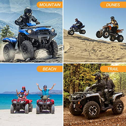 ATV Cover Waterproof Heavy Duty 4 Wheeler Cover for Honda L (Black / L-78.7''L x 37.4''W x 41.7''H)