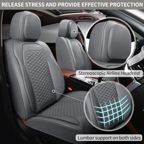 Car Seat Covers Full Set (2 Pack / Gray)