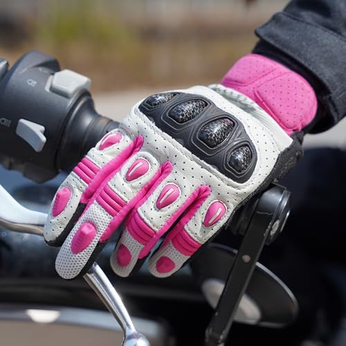 SPS 2 Unisex Touchscreen Road Racing Motorcycle MTB Sports Gloves Also fit BMX MX ATV Mountain Bike Bicycle Cycling Off (Pink SPS-2 / M Adult)