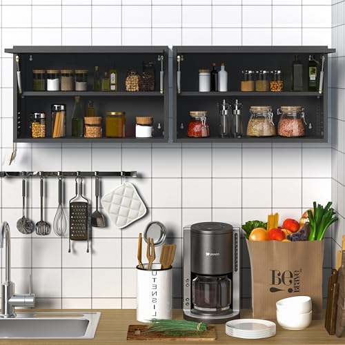 Metal Wall Cabinet with Up (19.7"H / Black)