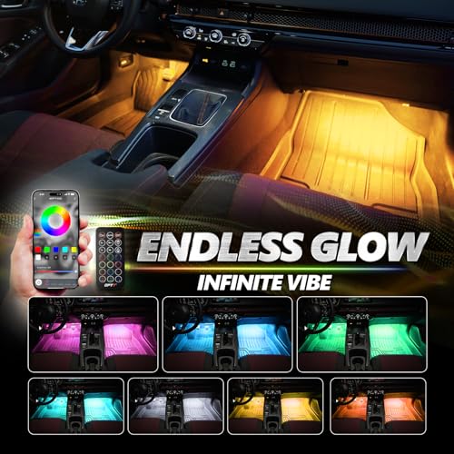 Aura Pro Double Glow Interior Sports Car Lights with App & Remote (4pc Double Row / RGB)