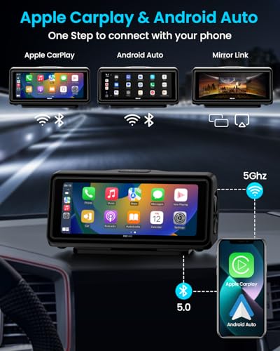 Portable Apple Carplay Screen for Car (Black)