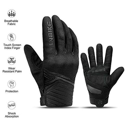 Motorcycle Gloves Breathable Mesh Touchscreen Hard Knuckles (Black / Medium)