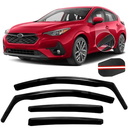 in Channel Window Rain Guards Fit for 2017 (For 2017-2025 Impreza Hatchback)