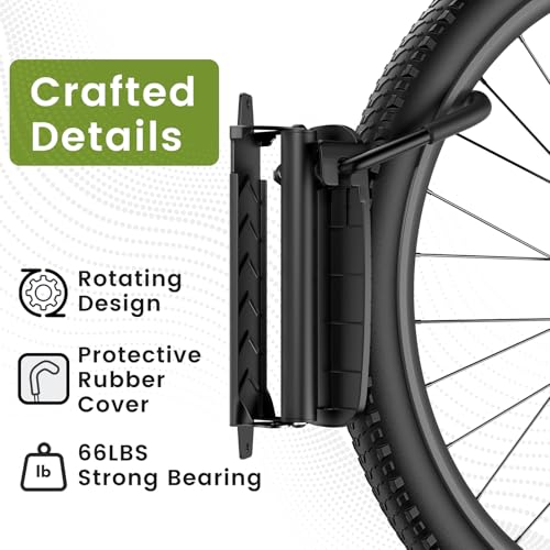Swivel Bike Wall Mount [2 Pack] (Black+Black / 2Pack)