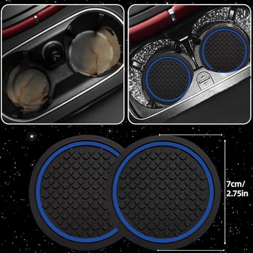 10 PCS Leather Car Seat Covers Front Seats Set (Steering Wheel Cover Set / Black and blue)