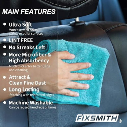 Microfiber Cleaning Cloth (50pk / 3 Colors Assorted)