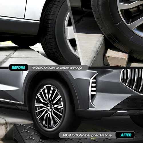 2pcs 2.2" Rise Rubber Arrow Curb Ramp Heavy Duty Loading Driveway Ramps Threshold Ramp 37.2" W x 9.1" D x 2.2" H for Loading Dock (2.2 in 2pcs w/Arrow)