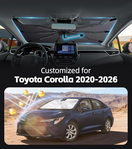 Windshield Sun Shade for Toyota Corolla 2020 (Fit for Toyota Corolla 2020-2026)