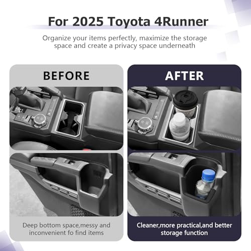 2025 4Runner Accessories Compatible with 2025 Toyota 4Runner Center Console Cup Holder
