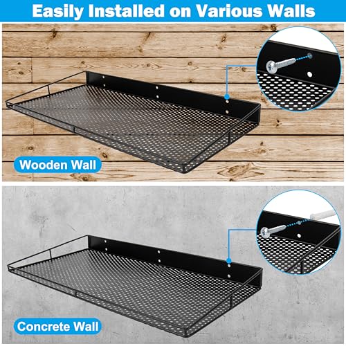 Heavy Duty Wall Shelf (Black)