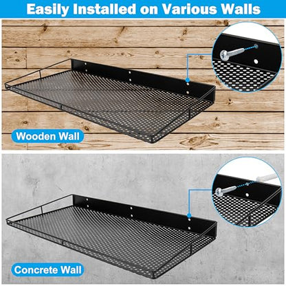 Heavy Duty Wall Shelf (Black)