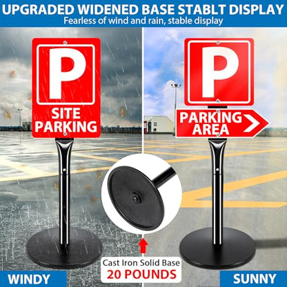 2Pack Heavy Duty Parking Sign Post for Outside