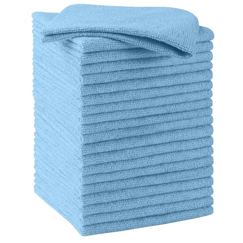 Microfiber Cleaning Cloth 20 PK (Blue / 11.5 x 11.5 Inch)