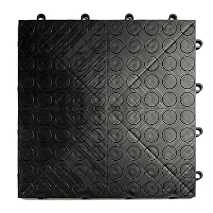 SnapLock GarageDeck 12"x12" Interlocking Garage Floor Tiles (24 Pack / Black)