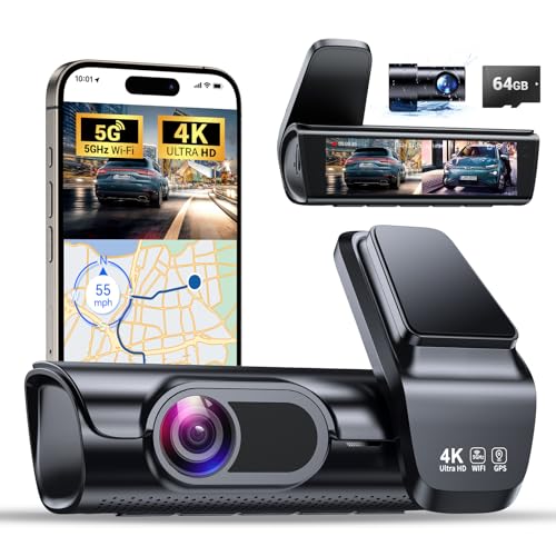 K600 4k Dash Cam Front and Rear (Black or Gray or Silver)