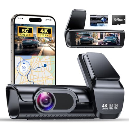 K600 4k Dash Cam Front and Rear (Black or Gray or Silver)