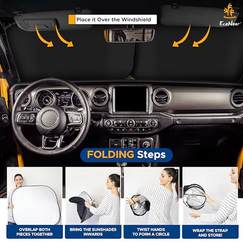 2 Piece Jeep Windshield Sun Shade (X-Small)