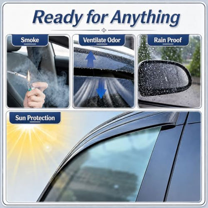 4PC Window Visors Rain Guards for 2018 (2018-2024 Chevy Equinox)