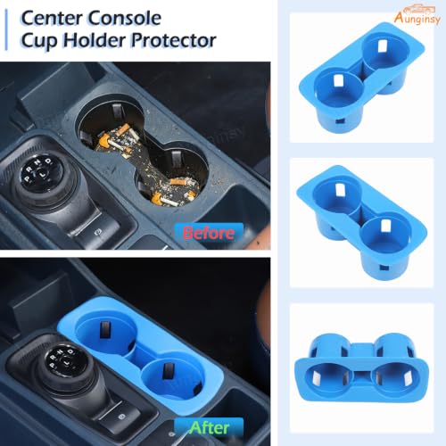 Center Console Cup Holder Insert Kit Compatible with Ford Maverick 2022+ (Blue(Kit))