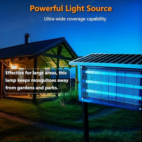 Heavy Duty Big Solar Bug Zapper Outdoor for 8000 sq.ft with 30W Solar Panel (30W for 8000 sq.ft)
